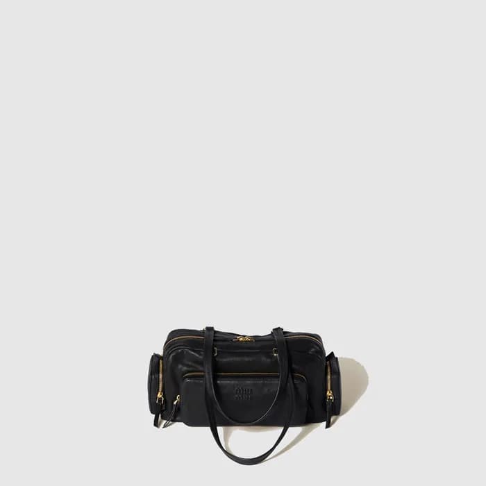 미우미우 여성 워싱 나파 가죽 포켓 백 - Miumiu Womens Washed Nappa… - 1