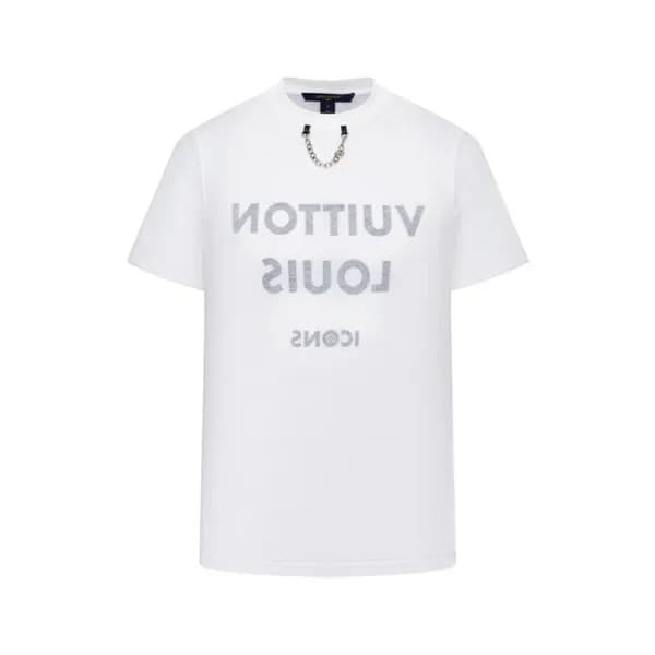루이비통 남성 라운드 반팔티 - Louis vuitton Mens Short-sleeved… - 1