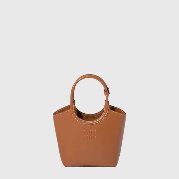 미우미우 여성 아이비 가죽 핸드백 - Miumiu Womens Ivy Leather Handbag - mib16431x - 1