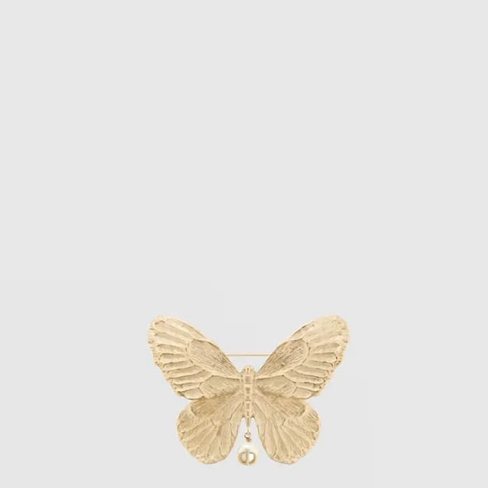 디올 여성 크리스찬 디올 나비 브로치 - Dior Womens Christian Dior Faux Pearl Butterfly Brooch - acc9831x - 1