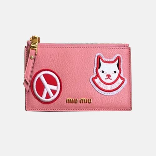 2018/19 MiuMiu Ladies Patch Card Wallet 5M B006 -… - 1