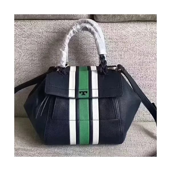 Tory Burch Leather Navy Tote Shoulder Bag,20cm - 토… - 1