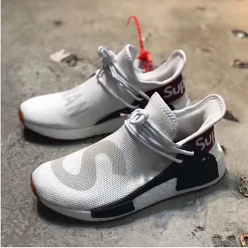 Sipreme x Adidas 2018 Pharrell HU NMD White - 슈프림 … - 1