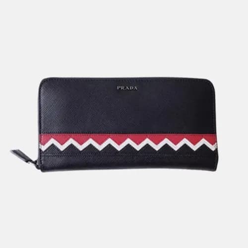 Prada 2018 Mens Saffiano Leather Zippy Long Purse … - 1