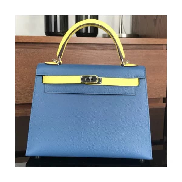 Hermes Kelly Epsom Leather Tote Shoulder Bag ,25cm… - 1