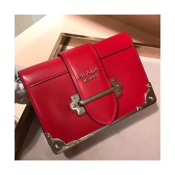 Prada Cahier Leather Shoulder Bag,18cm - 프라다 카이에 레… - 1
