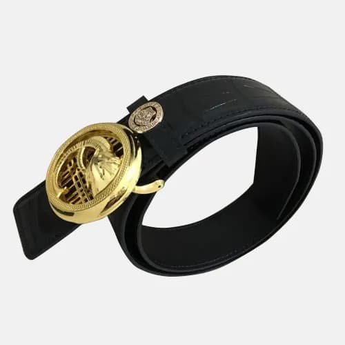Versace 2019 Mens Palazzo Medusa Steel Buckle Leat… - 1