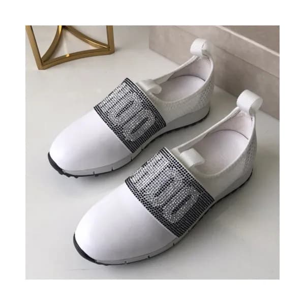 Jimmy-Choo 2019 Ladies Embellished Cubic Logo Loaf… - 1