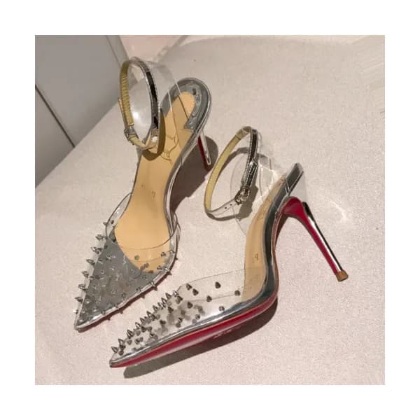 Christian Loubutin 2019 Glitter Stud High-heel Pum… - 1