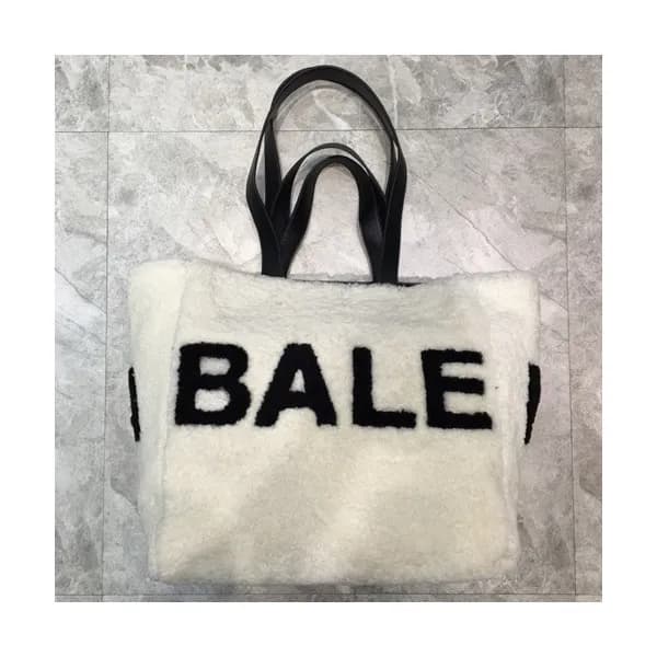 Balenciaga 2019 Lambs Wool Tote Shoulder Bag,36CM … - 1