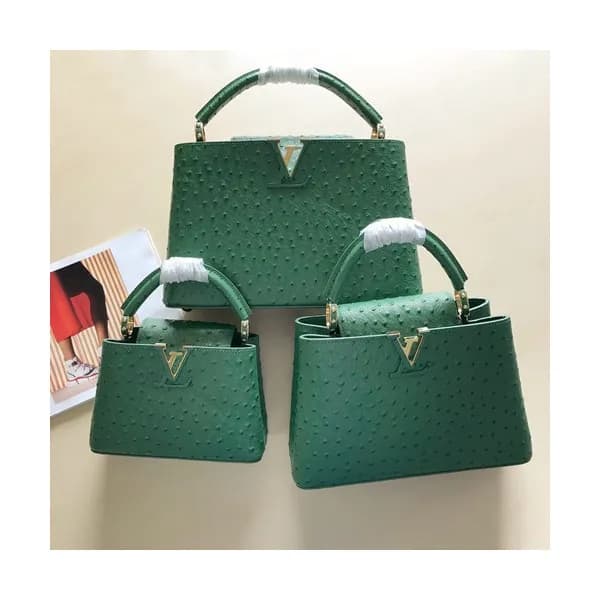 Louis Vuitton 2019 Capucines Leather Tote Shoulder… - 1