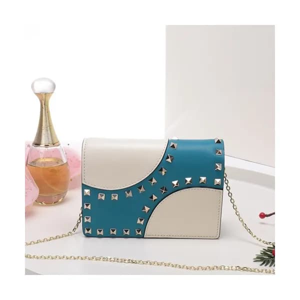 Valentino 2019 Leather Chain Shoudler Cross Bag,1… - 1