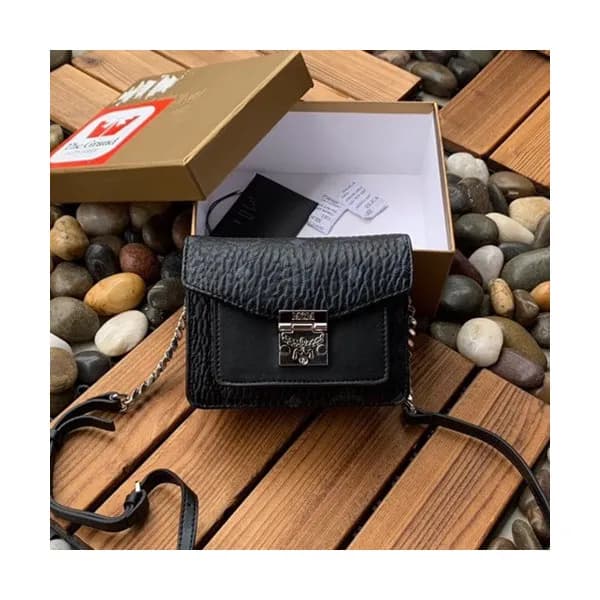 MCM 2019 Patricia Visetos Mini Shoulder Bag,17.5cm… - 1
