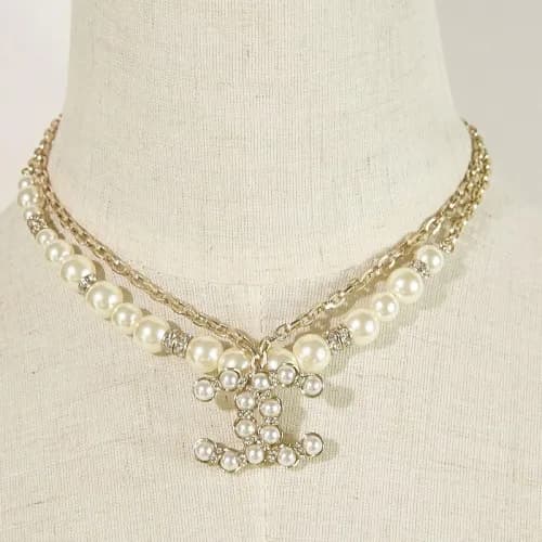 Chanel Yellow Glod Neck lace -샤넬 여성옐로우 골드 도금 목걸이 … - 1