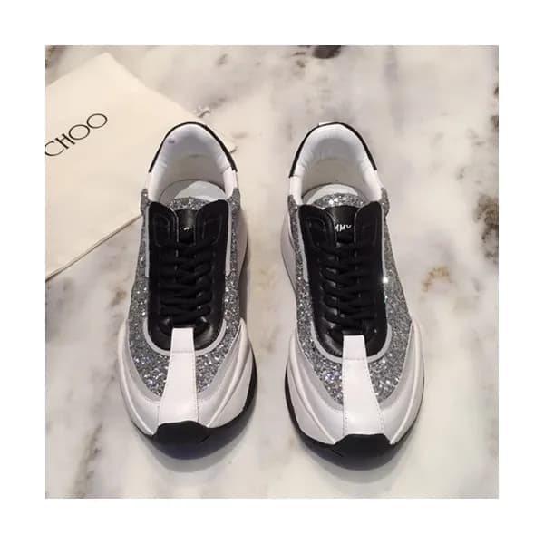 Jimmy Choo 2019 Mm/Wm Glitter Leather Running Sho… - 1