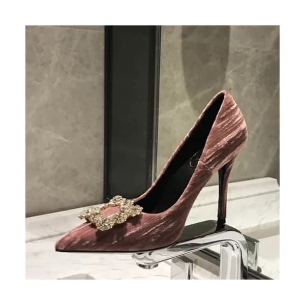 Roger Vivier 2019 Ladies Velvet Pumps Heel / Flat … - 1