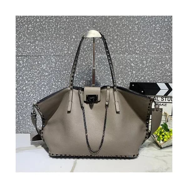 Valentino 2019 Leather Tote Shoudler Shopper Bag,3… - 1