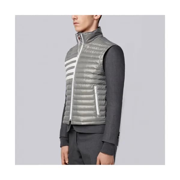 Thom Browne 2019 Mens Patch Logo Down Pedding Vest… - 1