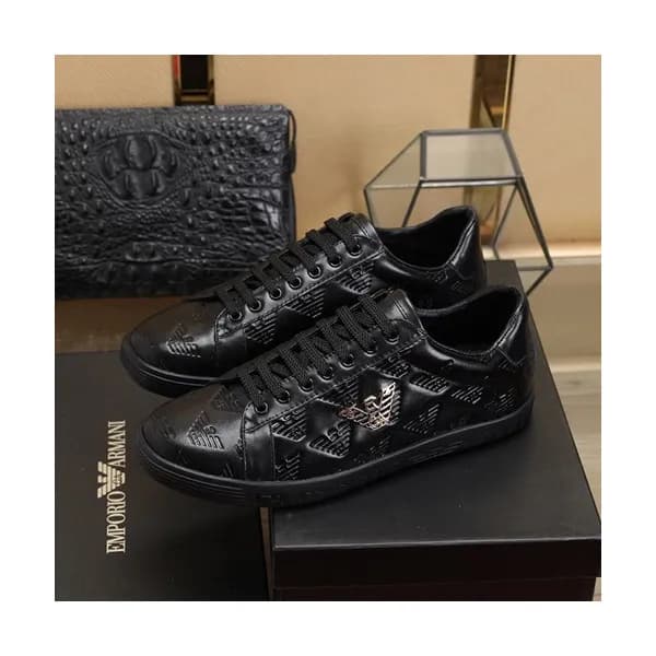 Armani 2020 Mens Leather Sneakers - 알마니 2020 남성용 … - 1