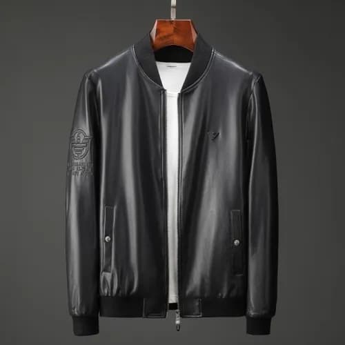 [알마니]Armani 2020 Mens Logo Casual Leather Jackets … - 1