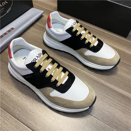 Prada 2021 Men's Leather Sneakers - 프라다 2021 남… - 1