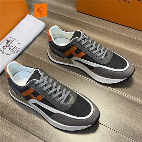 [매장판]Hermes 2021 Men's Leather Sneakers,HERS04… - 1