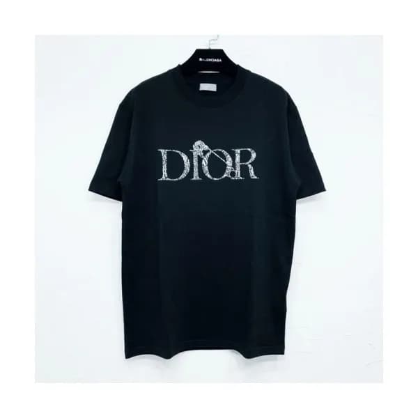 Dior Mm/Wm Casual Crew-neck Short Sleeved Tshirts… - 1