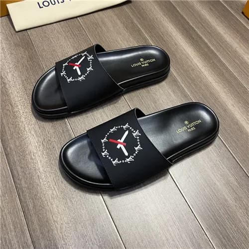 Louis Vuitton 2021 Men's Leather Slipper,LOUS1… - 1