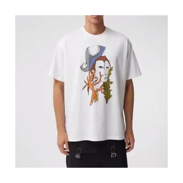 Burberry Mens Logo Cotton Short Sleeved Tshirts W… - 1