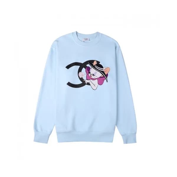 Chanel Mm/Wm Crew-neck Logo Cotton Tshirts Blue -… - 1