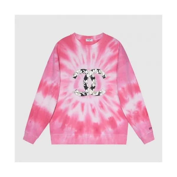 Chanel Womens Crew-neck Logo Cotton Tshirt Pink -… - 1