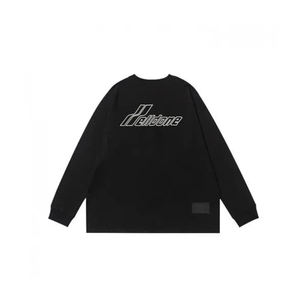 WELLDONE Mm/Wm Retro Logo Crew-neck Tshirts Black… - 1