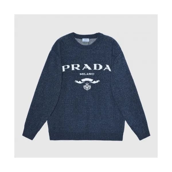 Prada Mm/Wm Crew-neck Sweaters Navy - 프라다 2021 남/… - 1