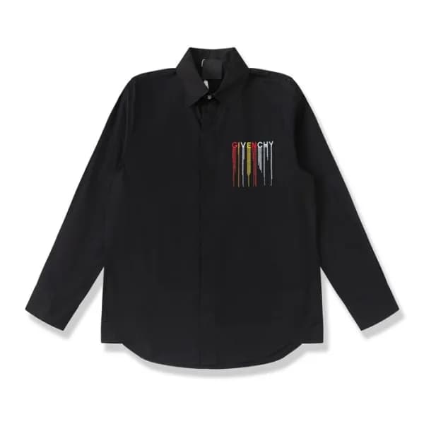 지방시 남성 모던 블랙 셔츠 - Mens Black Tshirts - giv0646x - 1