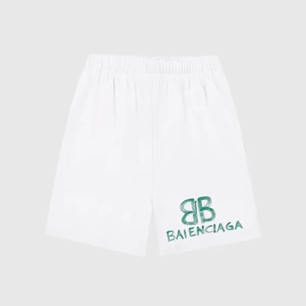 발렌시아가 남성 트렌디 화이트 반바지 - Mens White Half-pants - bal… - 1