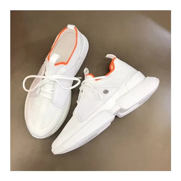 에르메스 남성 클래식 화이트 스니커즈 - Mens White Sneakers - her07… - 1