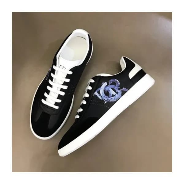 디올 남성 프린팅 블랙 스니커즈 - Mens Black Sneakers - dio01929… - 1