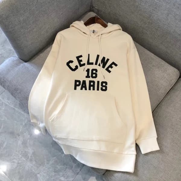 셀린느 여성 아이보리 캐쥬얼 후드티 - Womens Ivory Hoodie - cel044… - 1