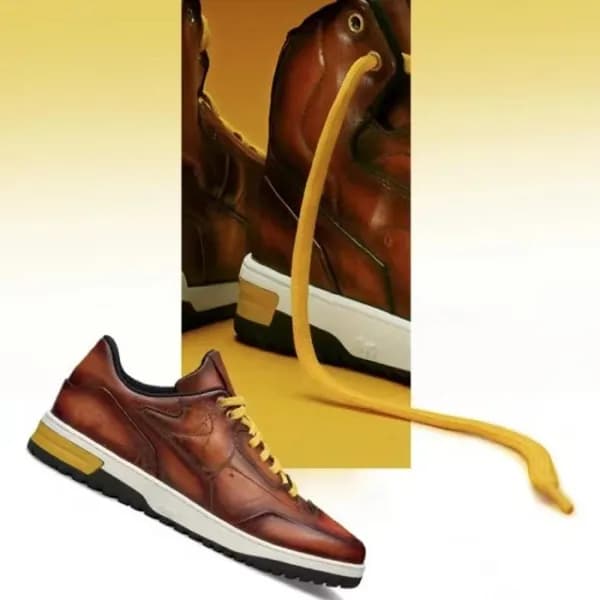 벨루티 남성 클래식 브라운 스니커즈 - Berluti Mens Brown Sneakers… - 1