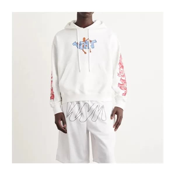 오프화이트 남성 캐쥬얼 화이트 후드티 - Off-white Mens White Hoodie… - 1