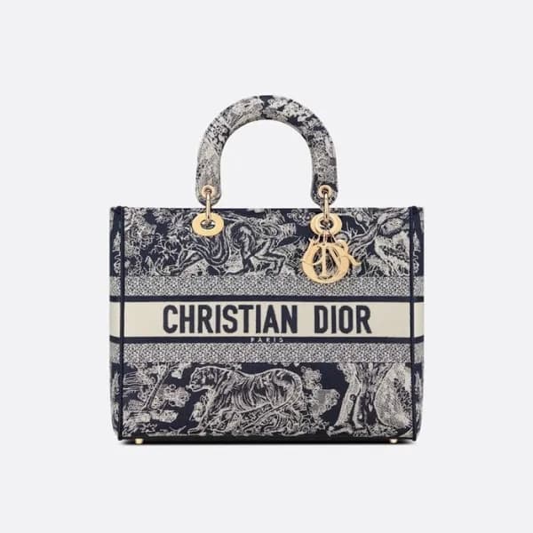 디올 여성 블랙 레이디백 - Dior Womens Black Lady Bag - di91x - 1