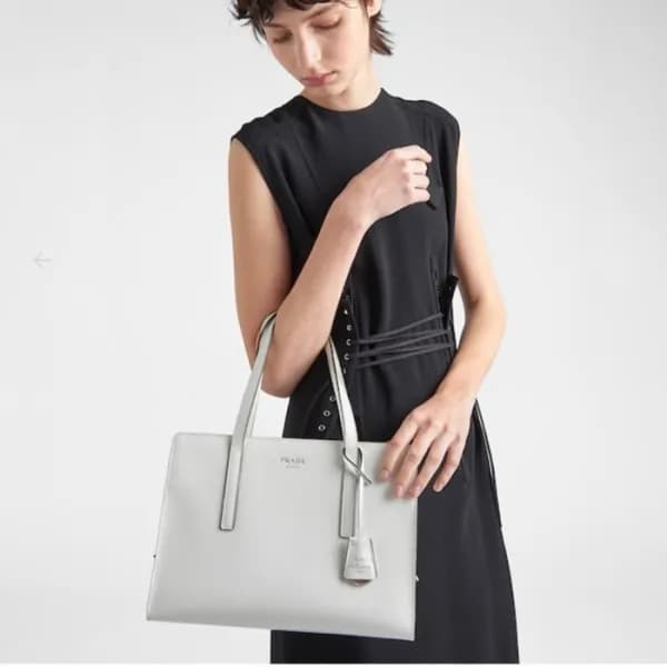 프라다 여성 화이트 토트백 - Prada Womens White Tote Bag - pr7… - 1