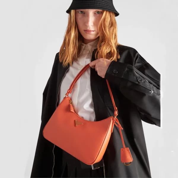 프라다 여성 오렌지 숄더백 - Prada Womens Orange Shoulder Bag … - 1
