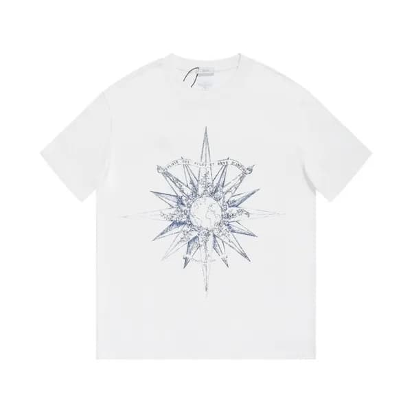 디올 남성 화이트 크루넥 반팔티 - Dior Mens White Tshirts - di25… - 1