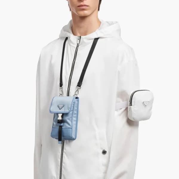 프라다 남성 블루 미니 카메라백 - Prada Mens Blue Camera Bag - p… - 1