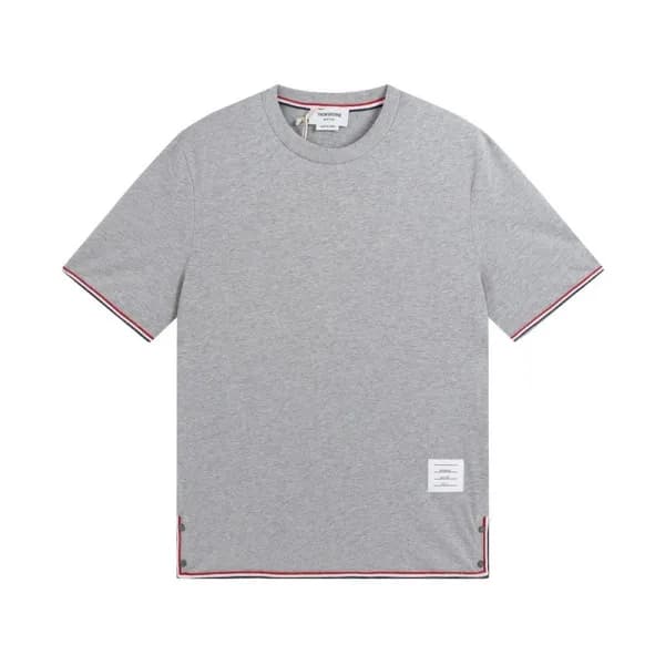 톰브라운 남성 크루넥 그레이 반팔티 - Thom Browne Mens Gray Tshirt… - 1