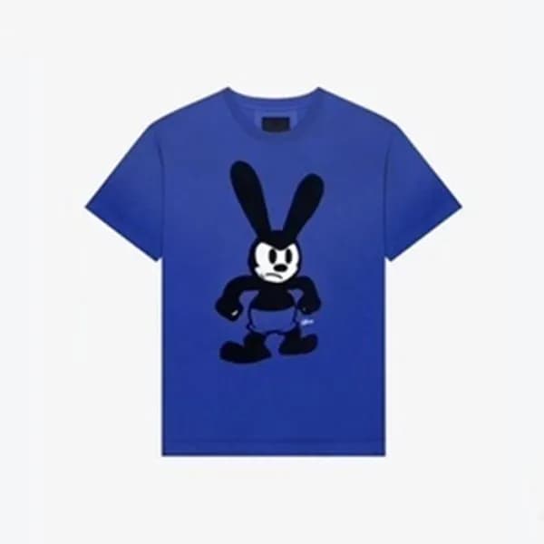 지방시 남성 크루넥 블루 반팔티 - Givenchy Mens Blue Short Sleev… - 1