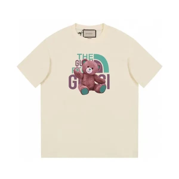 구찌 남/녀 아이보리 크루넥 반팔티 - Gucci Unisex Ivory Short sle… - 1