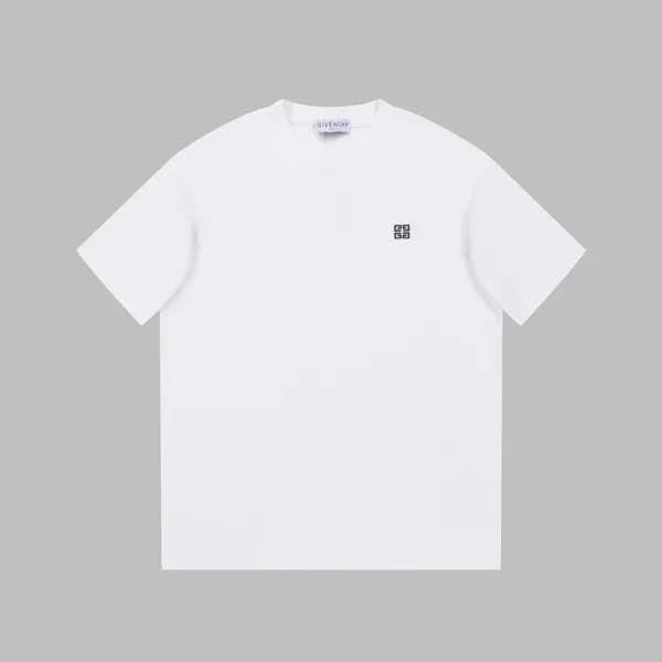 지방시 남성 크루넥 화이트 반팔티 - Givenchy Mens White Short Sle… - 1
