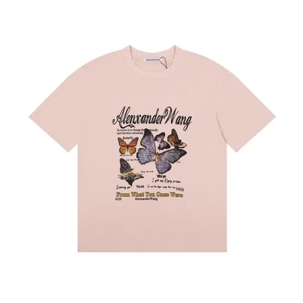 알렉산더왕 여성 핑크 반팔티 - Alexanderwang Womens Pink Short … - 1